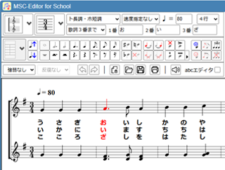 楽譜エディタ（MSC-Editor）